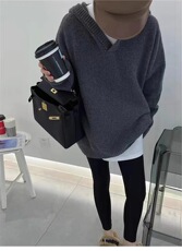 连帽毛衣女秋冬2024新款宽松慵懒风针织衫长袖上衣，女装羊毛衫，思途羊绒