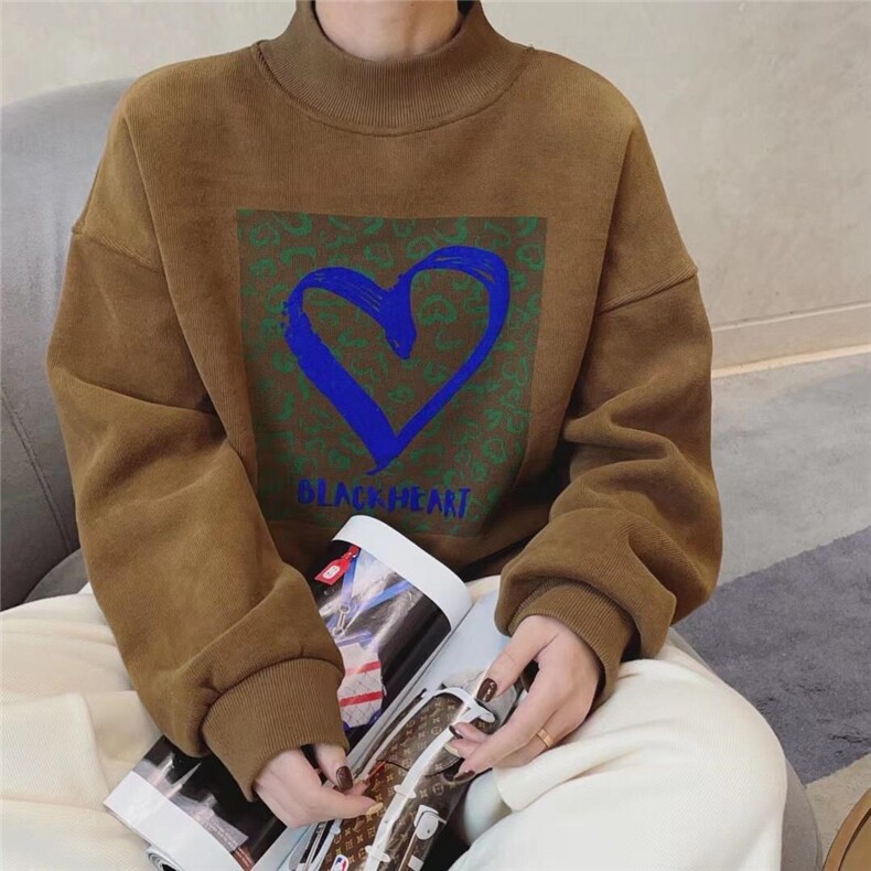 韩版爱心卫衣，女装卫衣/绒衫，简单小珍