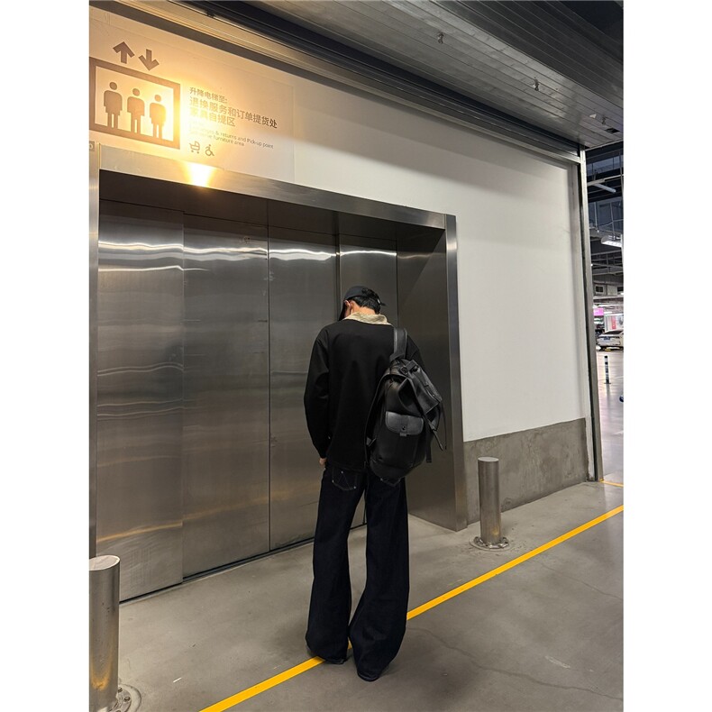 老钱风千鸟格长袖T恤男春秋高级感潮牌cleanfit美式内搭翻领卫衣,男装Polo衫,星座506A