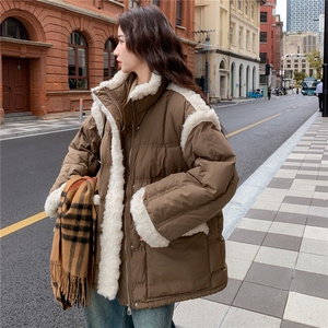 新款 毛毛拼接羽绒服 90绒 AD932-P335K488图片