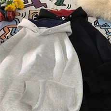 ！冬季加绒加厚绣花拼接撞色卫衣连帽衫外套WR2262JR-P65控98，女装短外套，星座815A