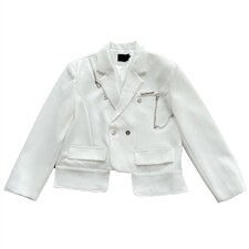 秋季高级感拉链短款西装外套男网红韩版痞帅西服XZ061-P120控145，男装西服套装，电商B267