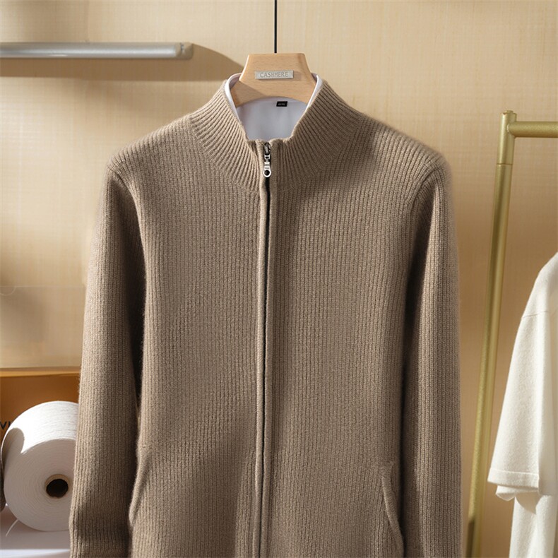 2025秋冬百搭时尚半高领长袖针织衫，男装羊绒套衫，澳坤羊绒