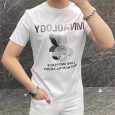 新款时尚高端精品欧货夏季男T恤短袖潮流抖音A227B-A-731-P48，男装T恤，电商A227B（原钱塘4066-1）