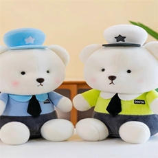 艺尚毛绒玩具 警察熊