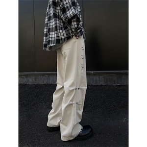 C5360-TP65 控价88 2024春季新品 | 时尚拼接宽松纯色休闲长裤图片
