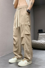 直播数据款春季新款大口袋伞兵裤宽松直筒休闲裤工装裤K515-P42，男装休闲裤，星座914-3