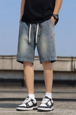 牛仔短裤男士夏季薄款新款星空纹直筒宽松休闲五分中裤DK6001-P40，男装牛仔裤，星座610（原A335）