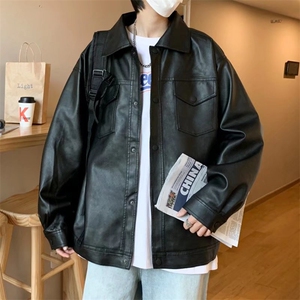 潮流夹克潮男春季PU夹克JK6615P65图片