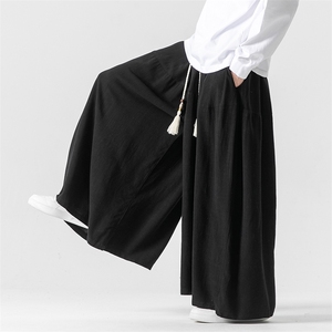 秋装新款 大码风棉麻亚麻休闲阔腿裤日系直筒裤潮 K262/P75图片