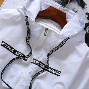 Y288 Y28情侣连帽防晒服夹克外套开衫大码学生班服青少年潮外贸男图片