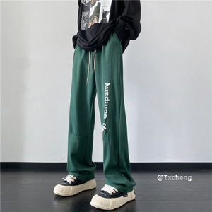 抖音品质春季新款大菠萝格300克宽松卫裤B315-K23410-特p30控58图片