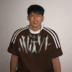 夏季美式高街重磅纯棉三条杠织带撞色男女短袖T恤ZD377-特P30，男装T恤，电商A486