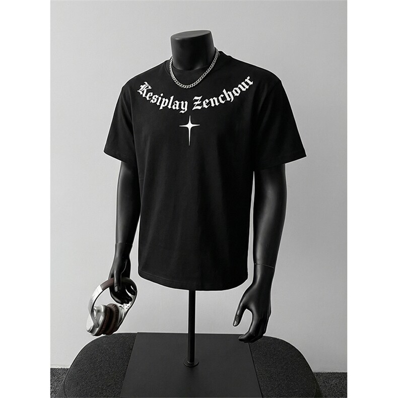 重磅短袖T恤印花潮牌夏季宽松t恤半袖上衣XT63098-TP1839，男装T恤，电商A102