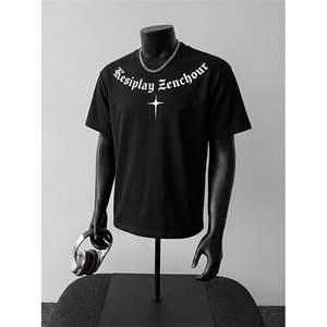 重磅短袖T恤印花潮牌夏季宽松t恤半袖上衣 XT63098-TP1839，男装T恤，电商A102