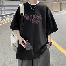 已注册/夏季外景二次元动漫短袖T恤男宽松体恤打底衫DT00038/P25，男装T恤，电商B316