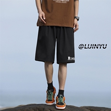 清凉夏季时尚潮流百搭冰丝宽松休闲五分裤DK507特批-1739，男装牛仔裤，星座718-1