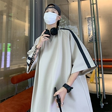C340-P262024夏季新款设计感条纹t恤男高街潮牌百搭短袖现货，男装T恤，星座512-6