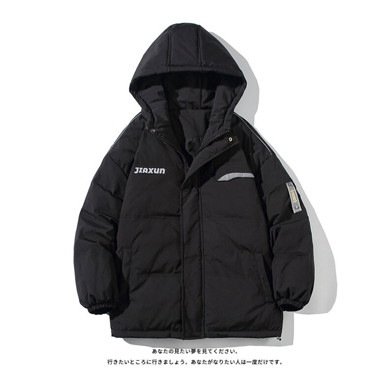 港风ins羽绒服男女同款带帽字母印花白鸭绒Y5813-P190【特价】,男装羽绒服,电商A007