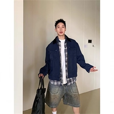 美式复古重工翻领机能飞行服夹克男女潮流情侣工装外套W6839-P76，男装夹克，星座412-3
