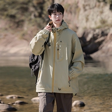 新款现货户外夹克男连帽防水冲锋衣外套DSA157B-J2512-特P80，男装夹克，电商A157B