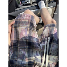 夏季扎染直筒休闲短裤复古宽松百搭运动五分裤DK8627-特价P21，男装牛仔裤，电商A007