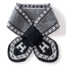 2025年秋季新款提花针织羊绒小围脖时尚休闲通勤百搭，围巾，臻歆羊绒