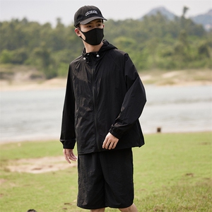 夏季薄款UPF50+防紫外线皮肤衣男宽松钓鱼防晒服套装2360-682-P55图片