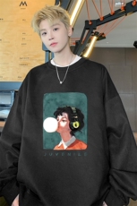！2024秋冬新款男士麂皮绒圆领卫衣情侣长袖WYJP107特P35，男装卫衣，电商B220