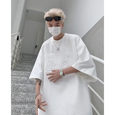 纯棉钢印T恤XY5519-TP25控价39男士夏季钢印痞帅潮牌宽松T恤衫，男装T恤，电商A102-1