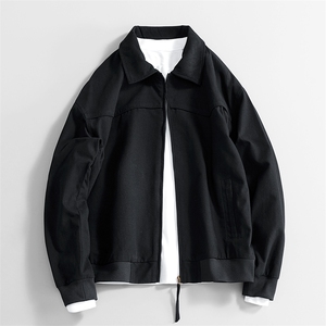 大货拼色衬衫领纯棉宽松夹克男上衣外套DSA157B-J182-P75图片