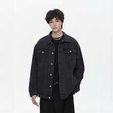 休闲大码宽松男女潮流立体剪裁牛仔外套夹克JA1128-P63【特价】，男装工装外套，电商A007