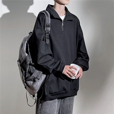1360克重磅半拉链POLO衫50%棉50%涤纶大码M-5XL卫衣男WY77077P65，男装Polo衫，星座226-2