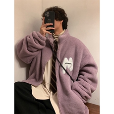 羊羔毛棉衣外套加厚棉服夹克厚港风日系棉袄1016-1W57P118K158，男装夹克，星座1016-1（原电商B408-1）