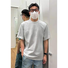 2025夏季新款大码拼接美式短袖T恤M-5XHT25425-特P20，男装T恤，电商A022