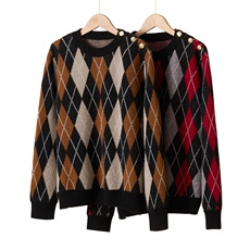 2025秋冬百搭时尚简约方块圆领针织衫，女装羊绒衫，昭美纯山羊绒