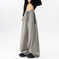 8XL-M秋季美式潮牌裤子男士宽松撞色冲锋裤速干休闲长裤K9156P68，男装休闲裤，电商D206-1