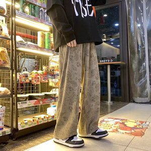 男秋季新款港风灯芯绒休闲裤A526P32图片