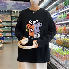 ！秋季打底衫男卫衣男潮流圆领纯棉长袖T恤男CX294-P25，男装T恤，电商B371