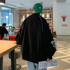 美式设计感刺绣宽松机车服宽松潮牌立领夹克中性帅气外套WQ48-p60，男装夹克，星座1008-2