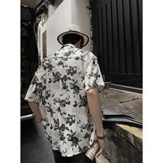 夏季黑玫瑰夏威夷冰丝衬衫ZC0110-特批28，男装衬衫，星座313A(原308A-2)