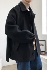 秋冬款加厚呢料短款贴袋纯色男士呢子夹克外套A071-Y03-P115，男装夹克，电商A071