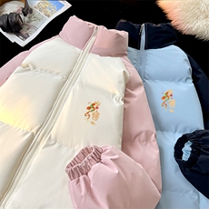 现货抖音得物可供视频三防加厚羽绒拼接棉衣外套面包棉服86659，男装棉衣，电商A486