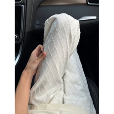 小香风提花菱格牛仔裤男女春秋季2025年新款微喇显瘦宽松直筒裤，男装牛仔裤，星座506A