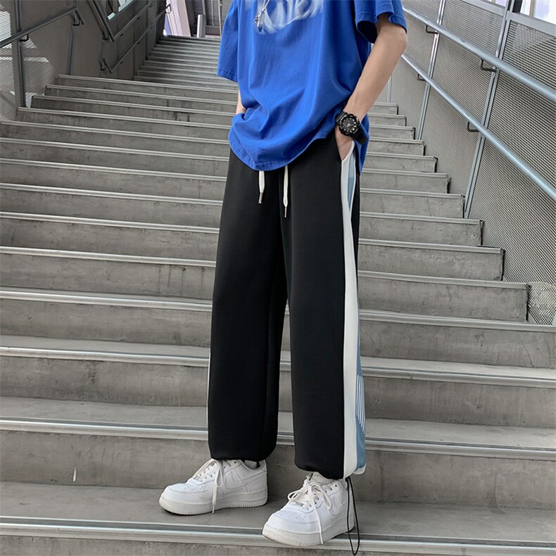 夏季潮流宽松百搭休闲裤男直筒裤韩版潮牌抽绳束脚卫裤K3664-P31,男装休闲裤,星座512-2