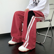 美式复古街舞运动裤男垂感休闲阔腿裤拖地裤子XZ514-2-K1558-P63，女装休闲裤，星座514-2(原B239)
