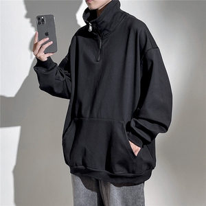 360克重磅冲锋衣内胆半拉链翻领POLO衫高领卫衣男WY77077P65控88图片