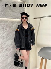 毛线拼接牛仔外套，其它，菲儿