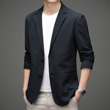 2023春秋季新款中年男士商务休闲百搭便西男装翻领西服外套薄款，男装西服，电商B212（原钱塘6029）