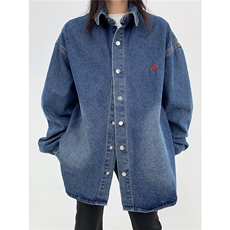 慵懒日系气质潮流时尚字母刺绣牛仔夹克百搭ins文艺流行原宿新款，男装工装外套，星座813-2